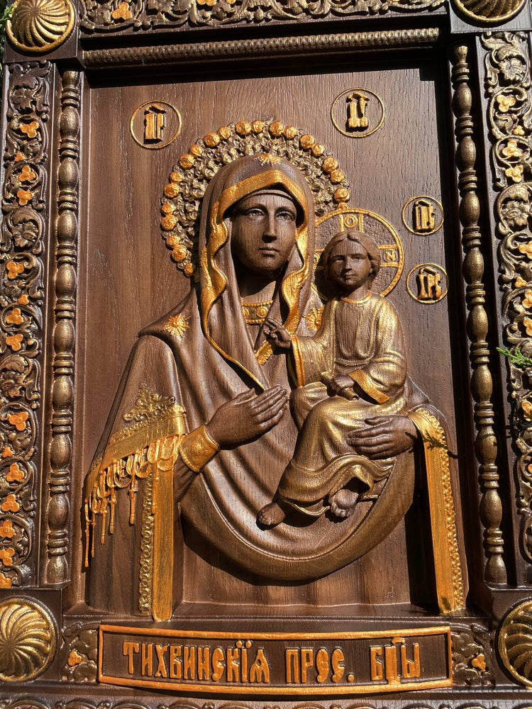 Blessed Virgin Mary Tyhvynska Orthodox Image - Kozak Work Shop