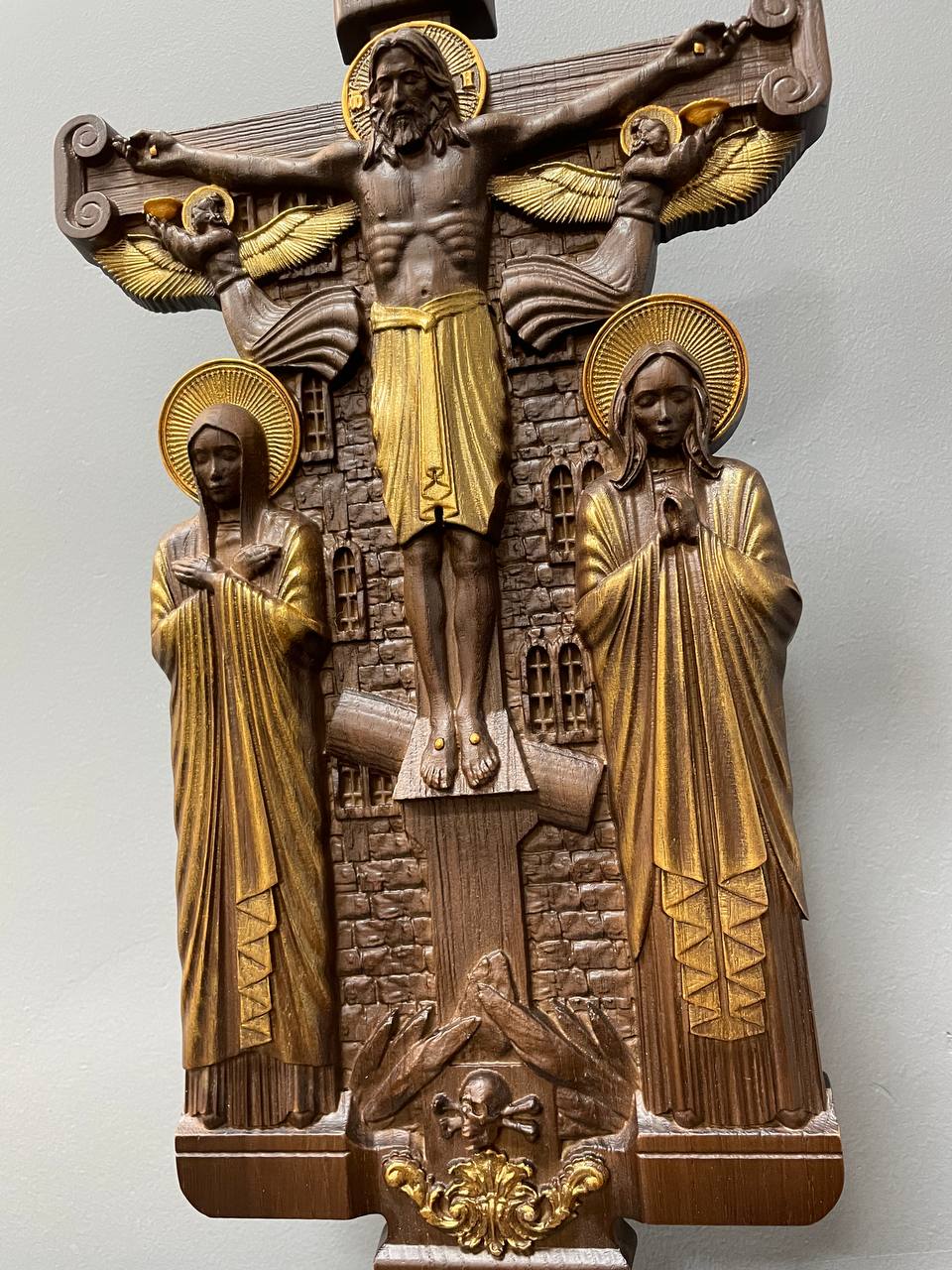 Hand-Painted Christian Wall Art Golgotha icon - Kozak Work Shop