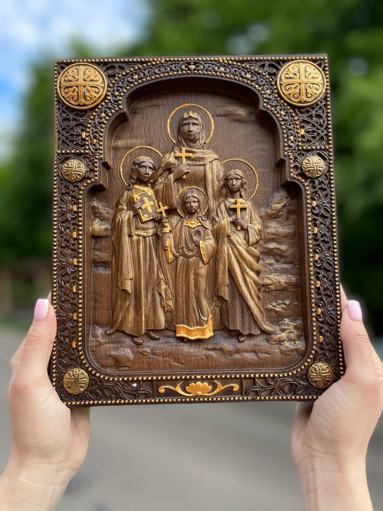 The Holy Martyresses Vera (Faith), Nadezhda (Hope) and Liubov (Love) - Kozak Work Shop