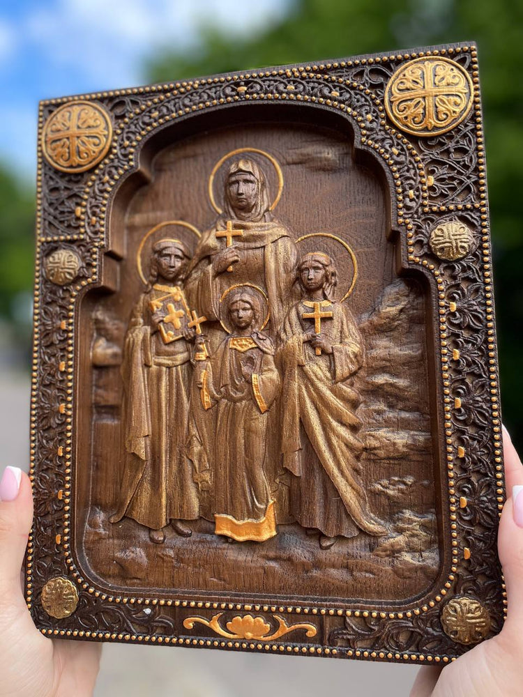 The Holy Martyresses Vera (Faith), Nadezhda (Hope) and Liubov (Love) - Kozak Work Shop