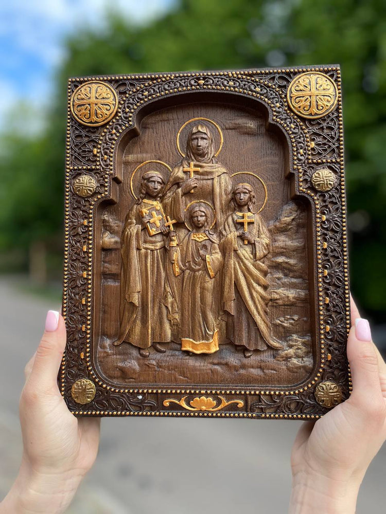 The Holy Martyresses Vera (Faith), Nadezhda (Hope) and Liubov (Love) - Kozak Work Shop