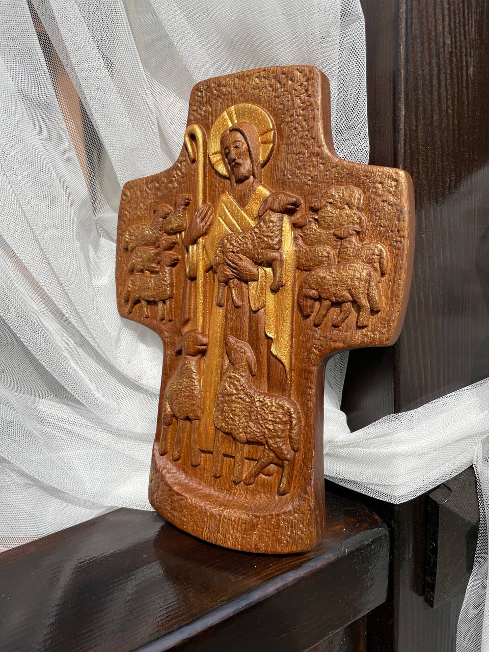 Good Shepherd with sheeps - Kozak Work Shop
