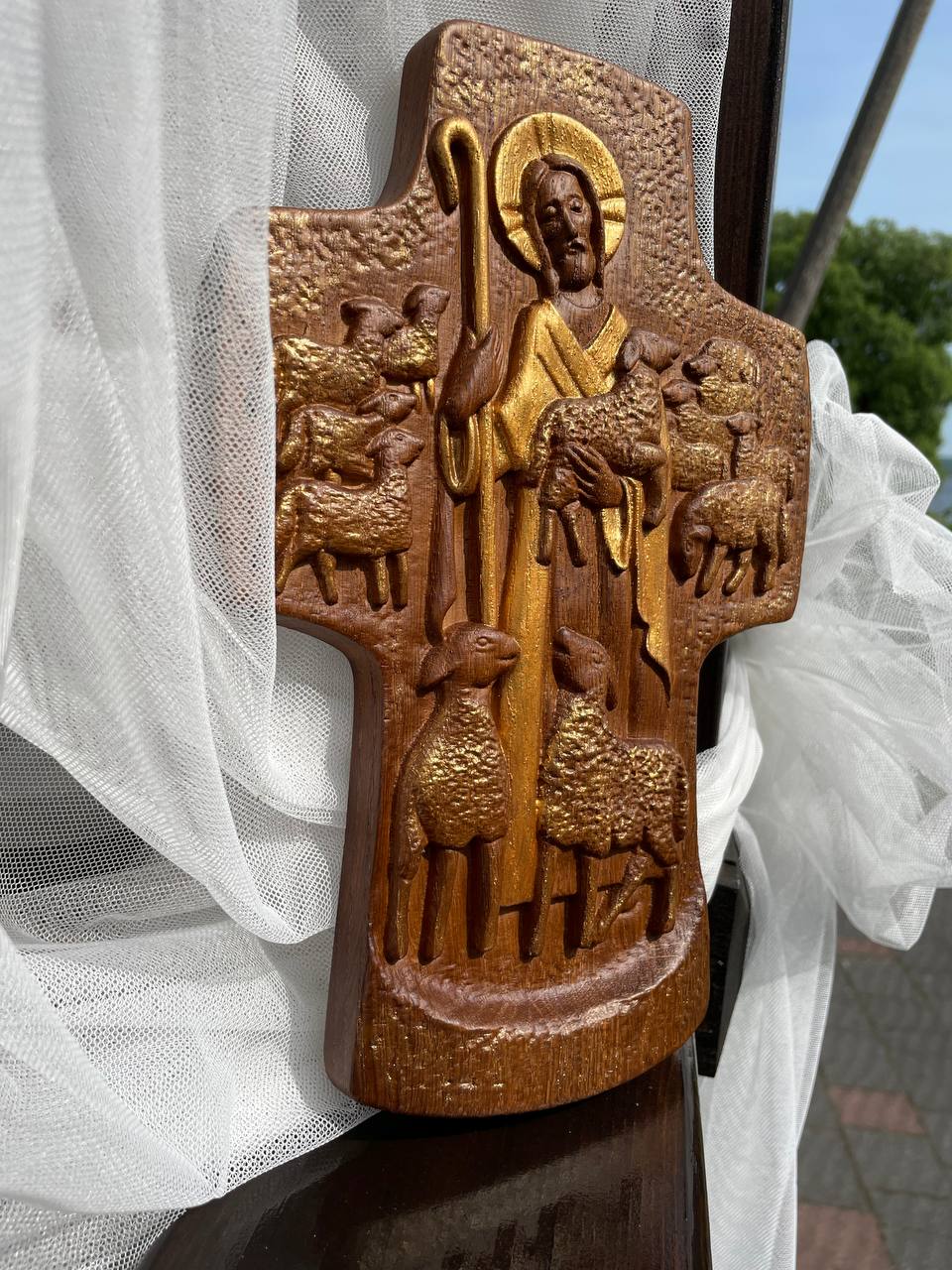 Good Shepherd with sheeps - Kozak Work Shop