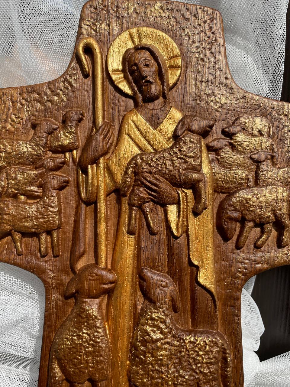 Good Shepherd with sheeps - Kozak Work Shop