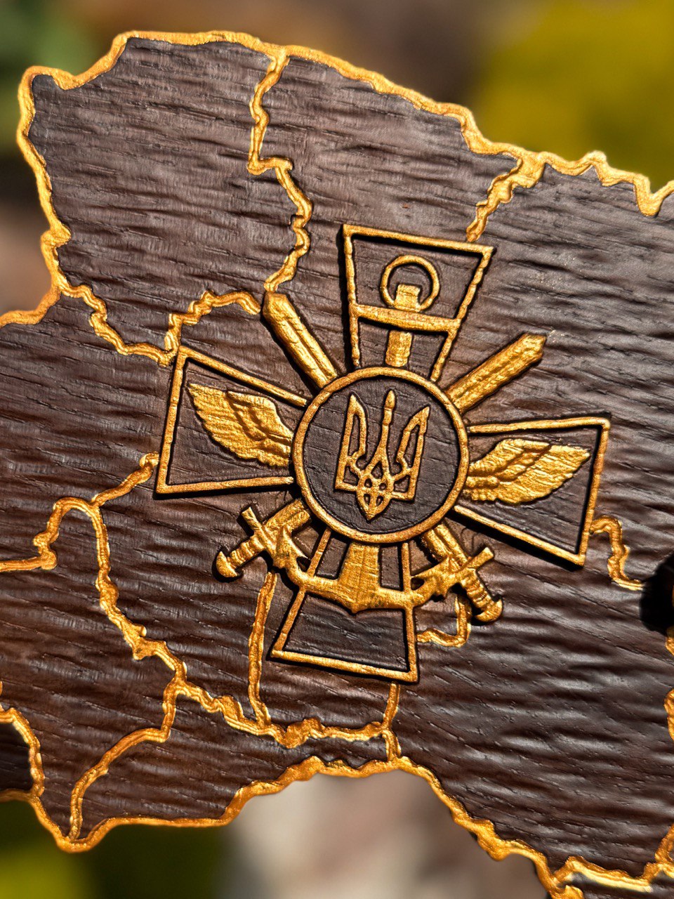 Ukrainian map with Ukrainian solgiers - Kozak Work Shop