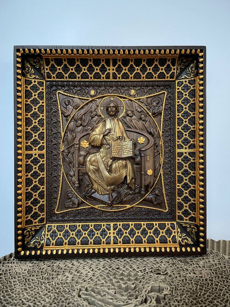 Our Lord Jesus Wooden Image in Classical frame - Kozak Work Shop