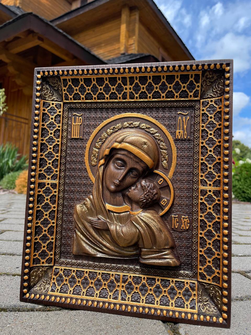 Virgin Mary Image Gothic frame - Kozak Work Shop