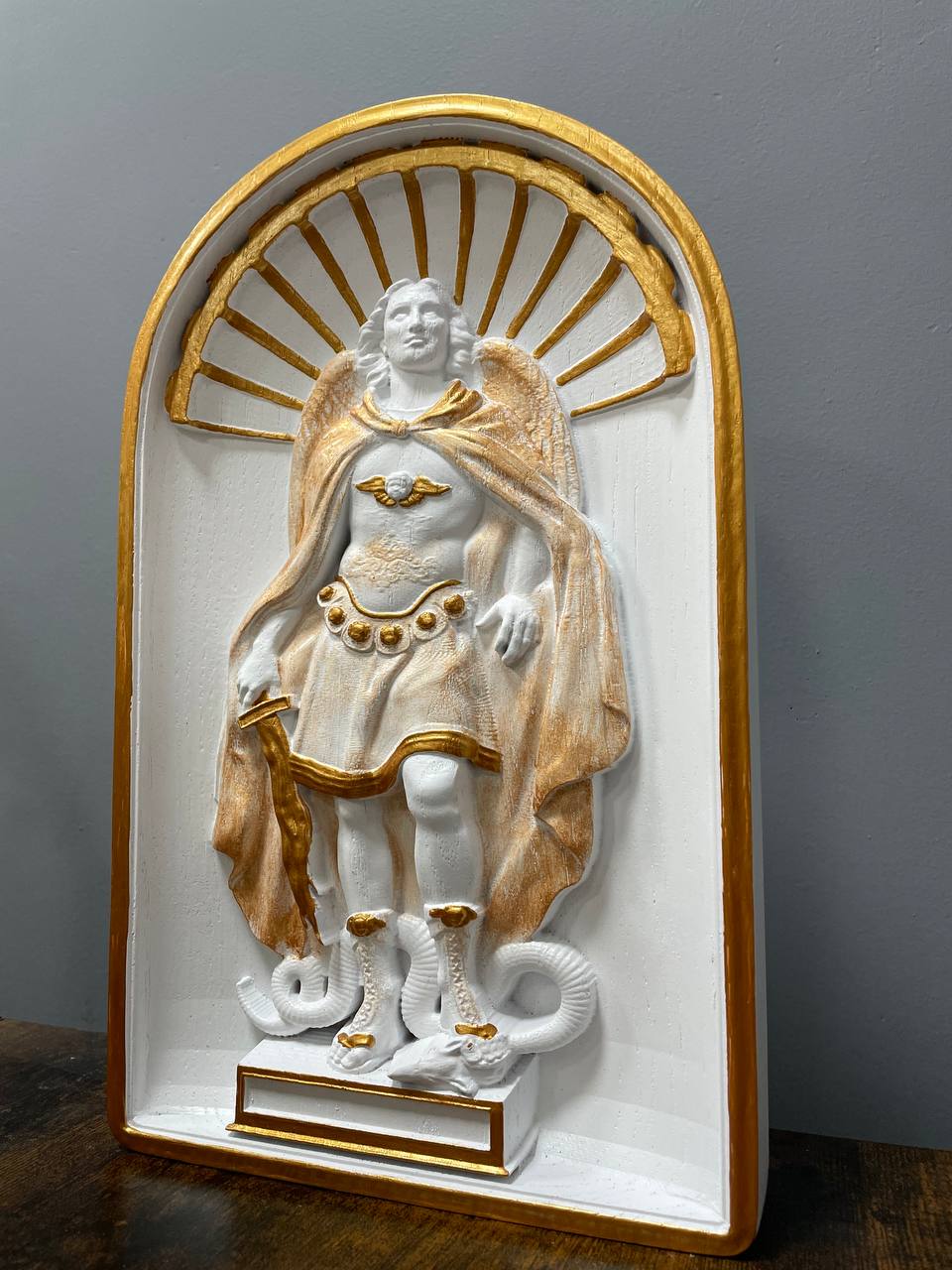 Saint Michael Wooden Statue - Kozak Work Shop