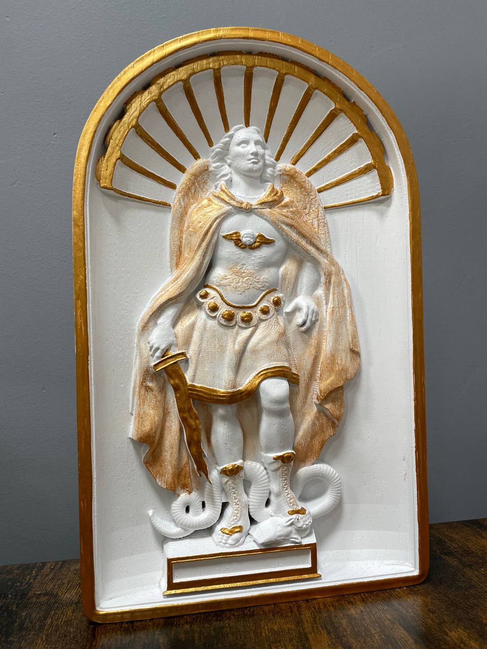 Saint Michael Wooden Statue - Kozak Work Shop