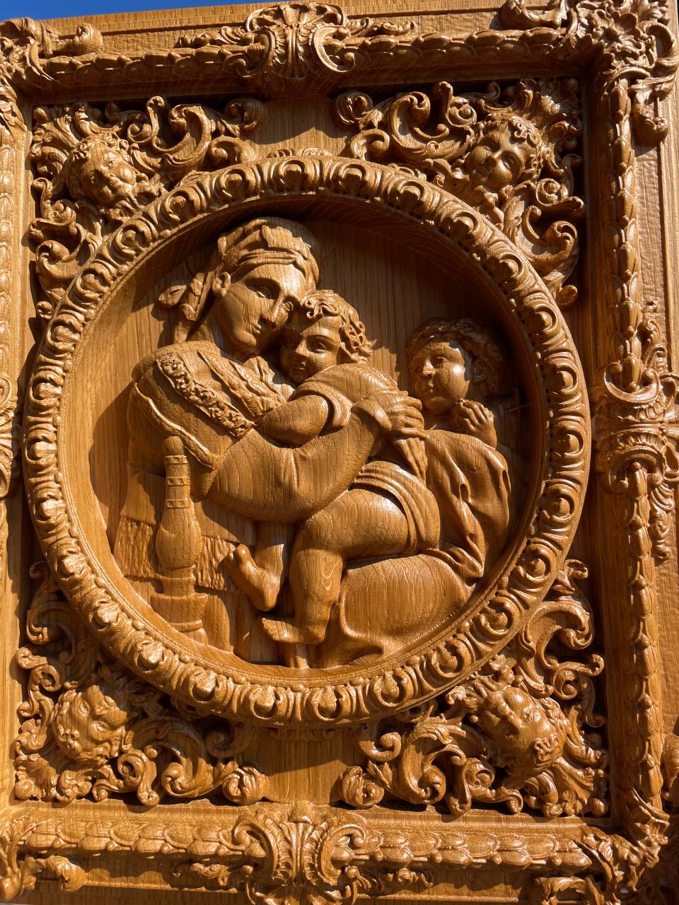 Madonna on the Chair by Raphael Wooden Picture - Kozak Work Shop