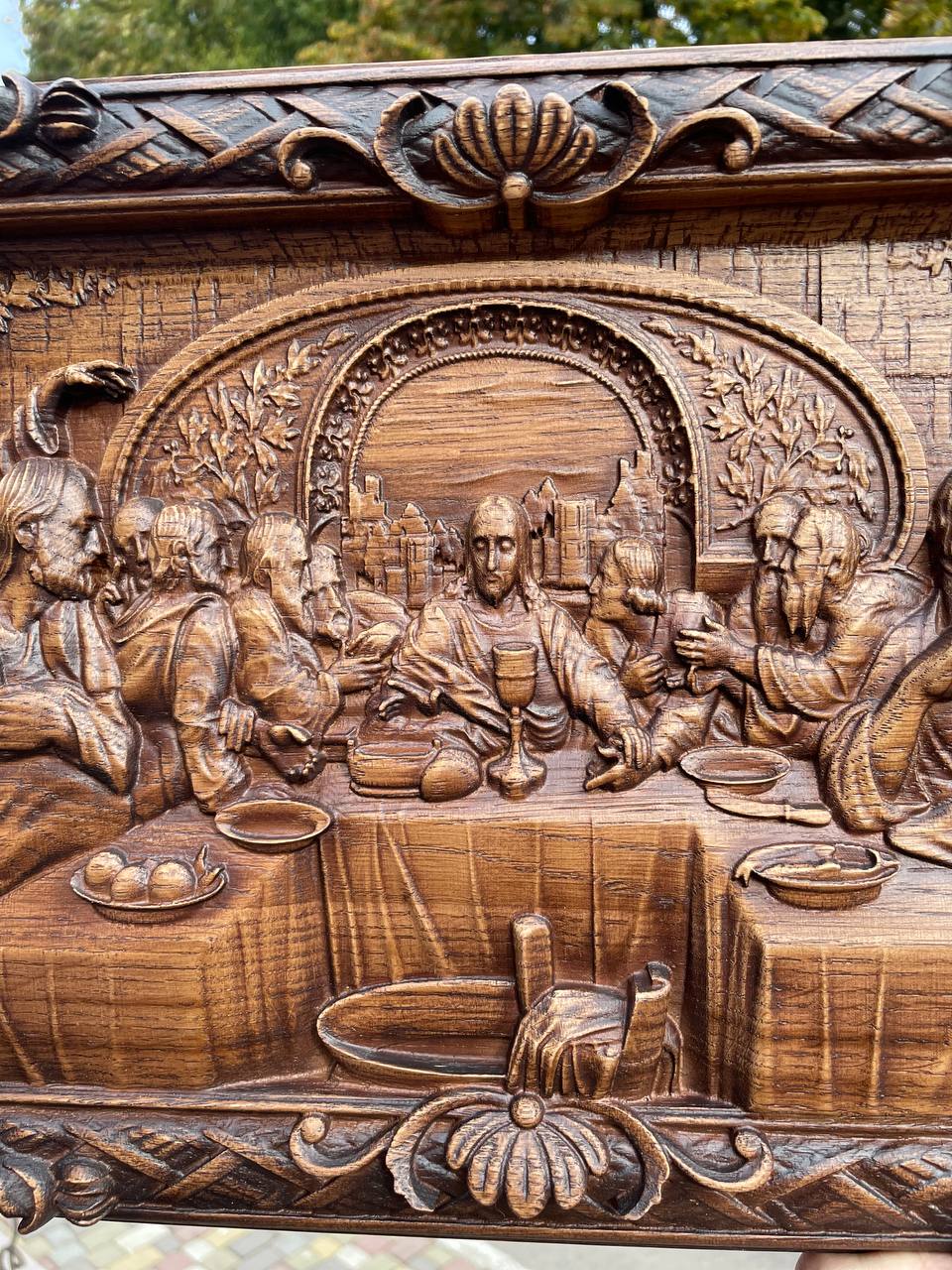 The Last Supper religious carved icon - Kozak Work Shop