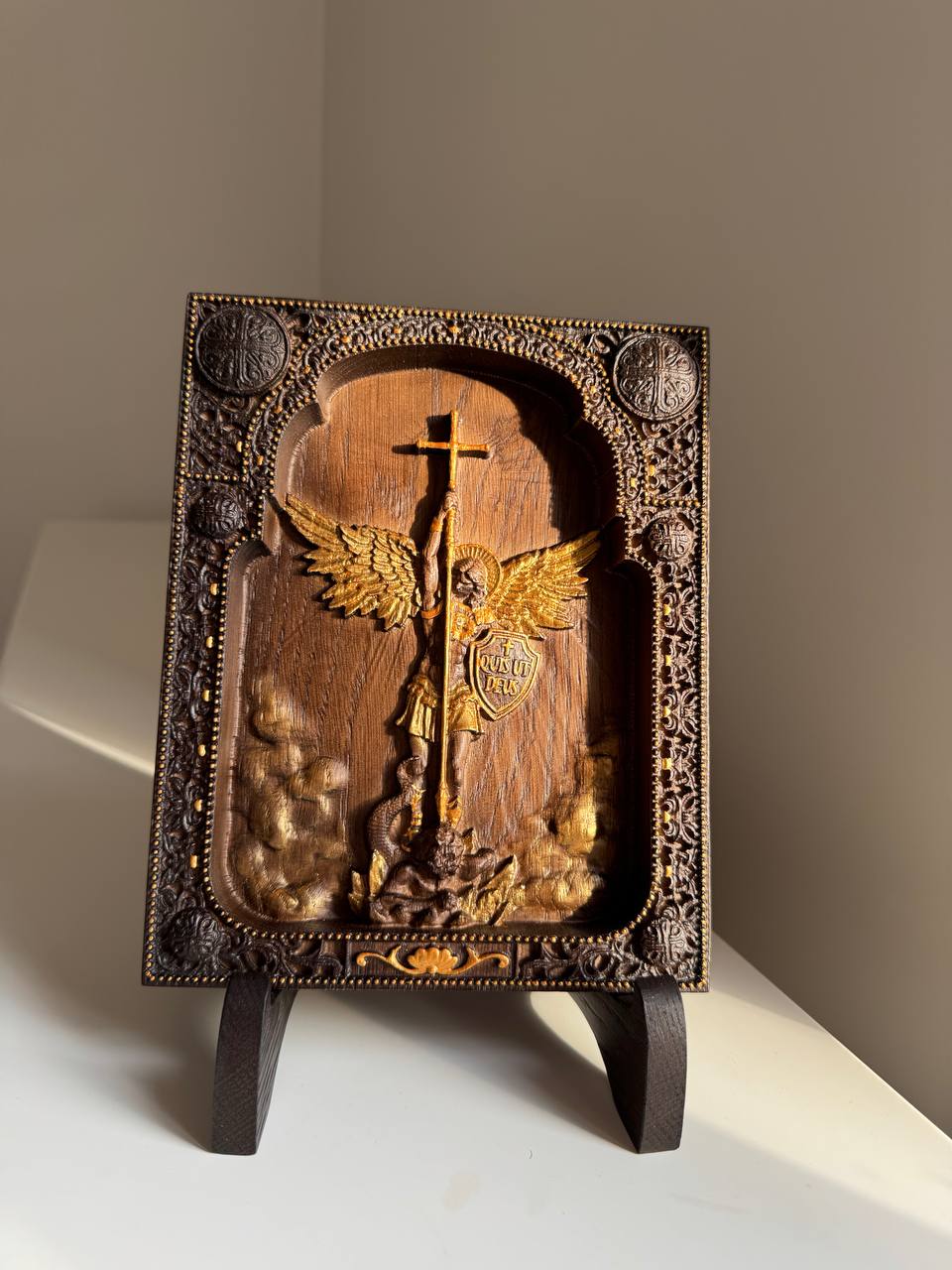 Saint Michael with Stand - Kozak Work Shop
