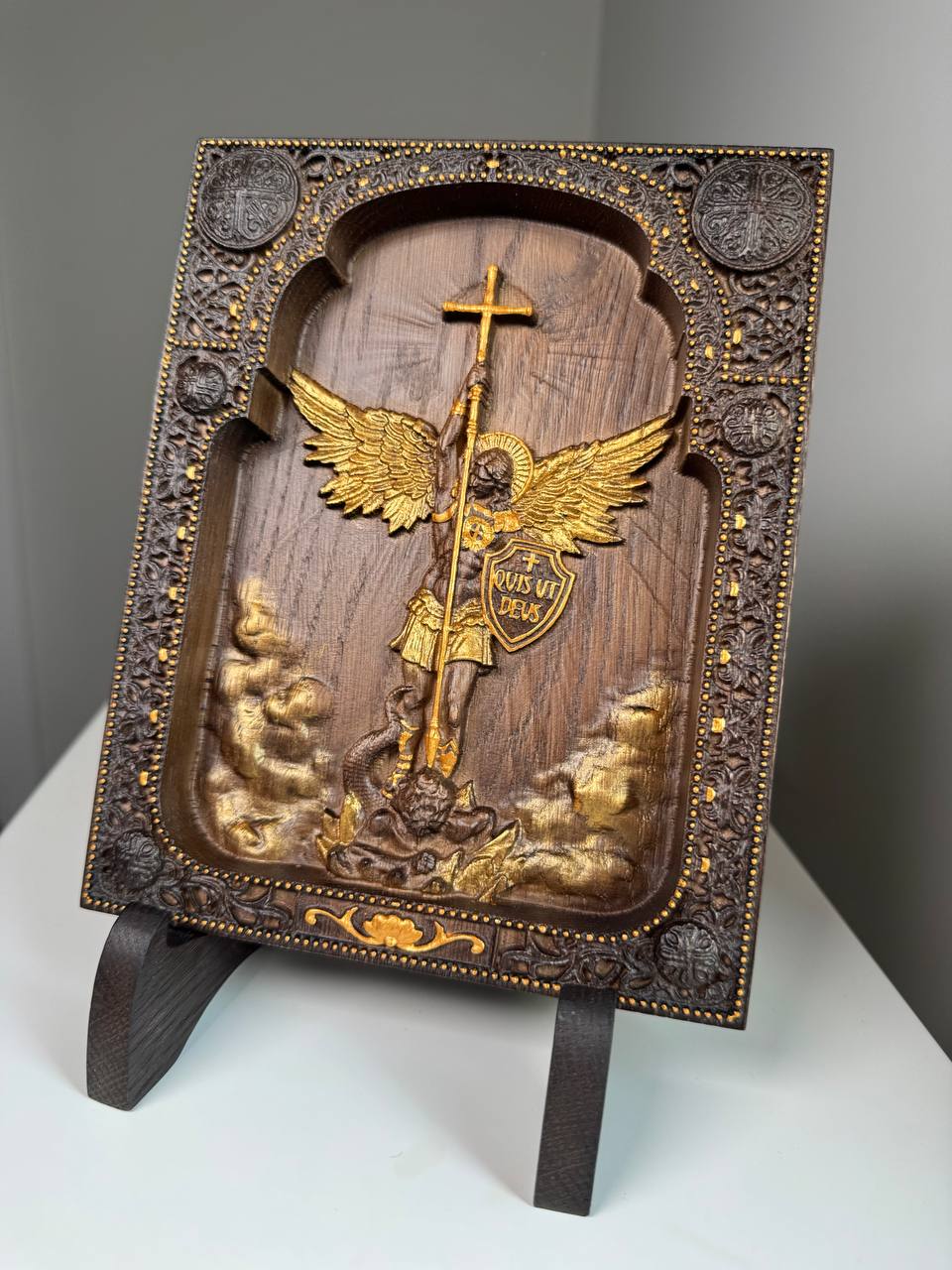 Saint Michael with Stand - Kozak Work Shop