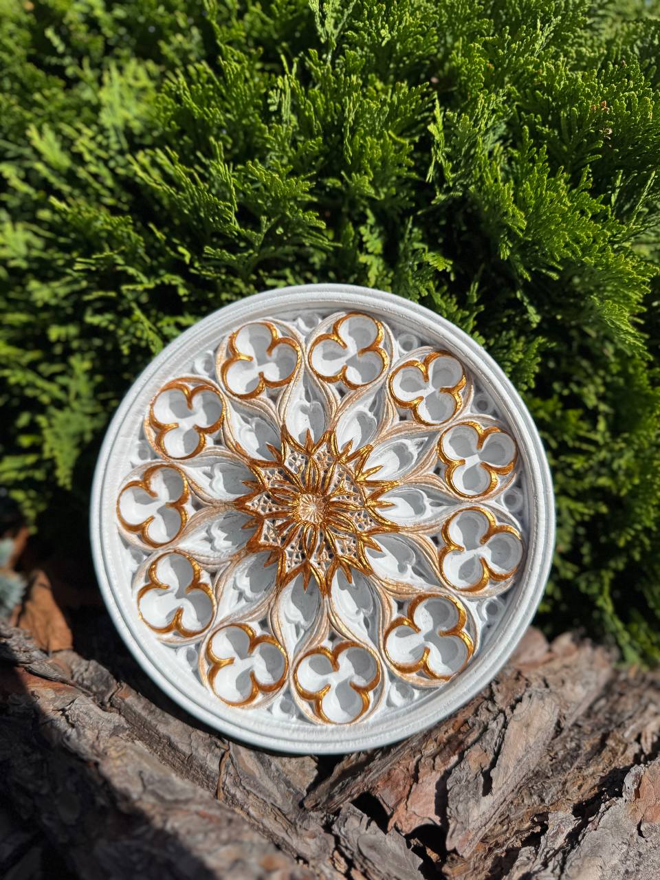 Floral Wood Carving Wall Art - Kozak Work Shop