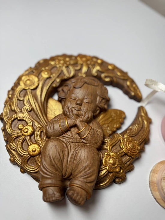 Angel on the Moon handmade gift - Kozak Work Shop
