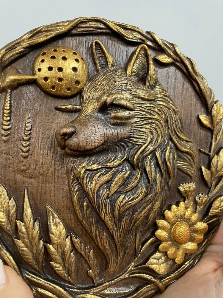 Wolf head handmade gift - Kozak Work Shop