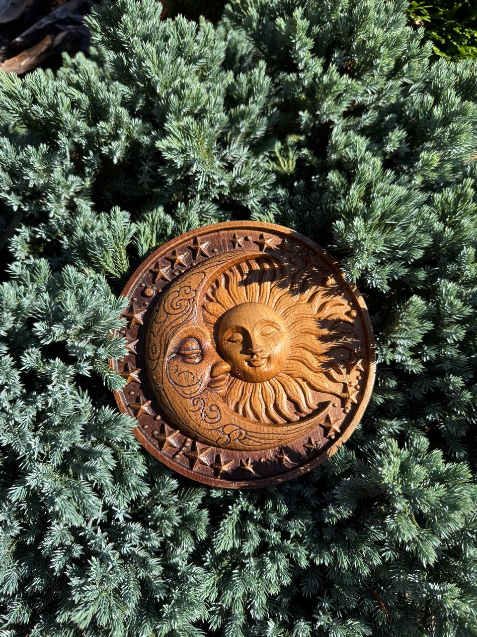 Moon and Sun Wooden Wall Art - Kozak Work Shop