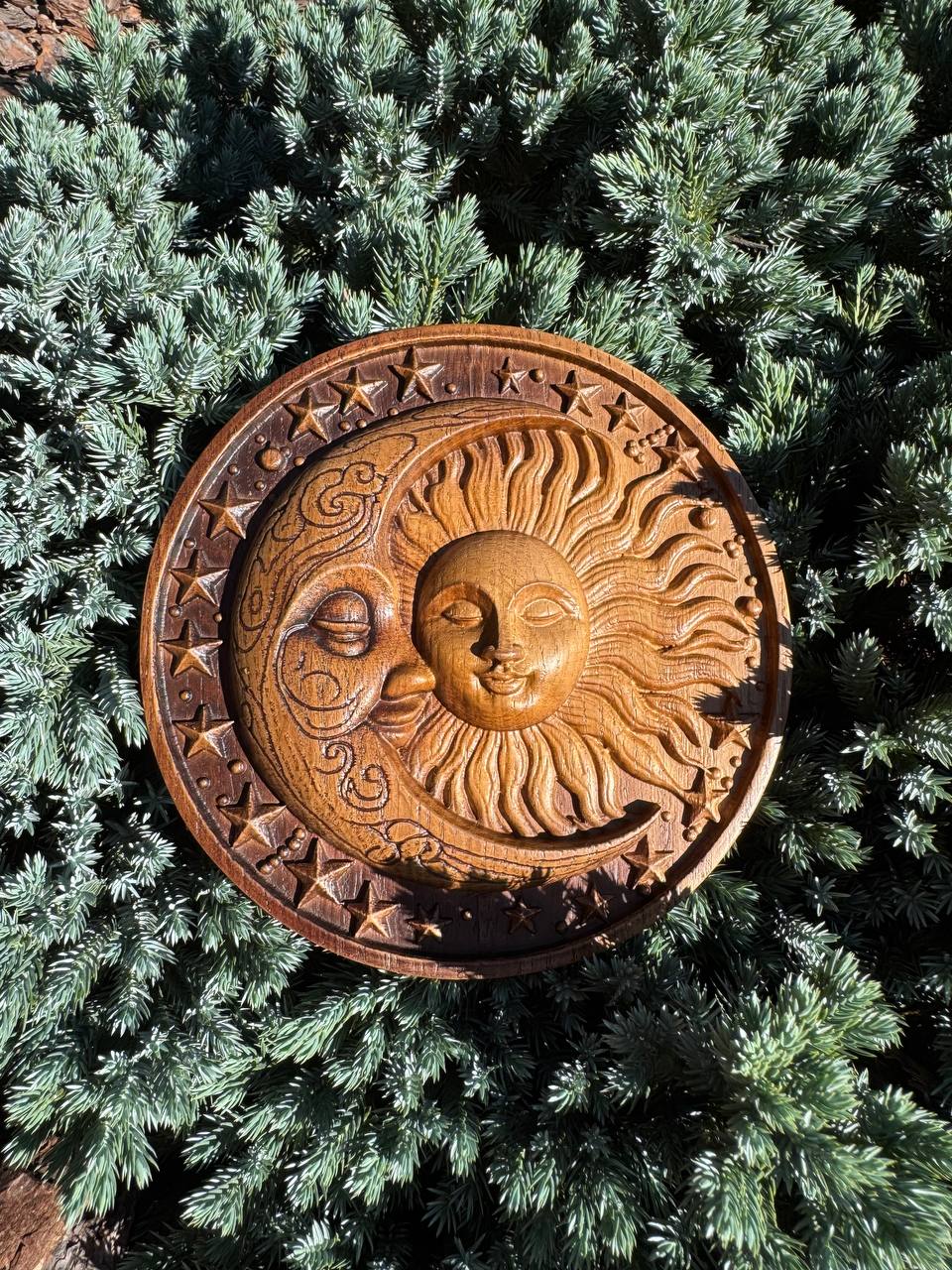 Moon and Sun Wooden Wall Art - Kozak Work Shop