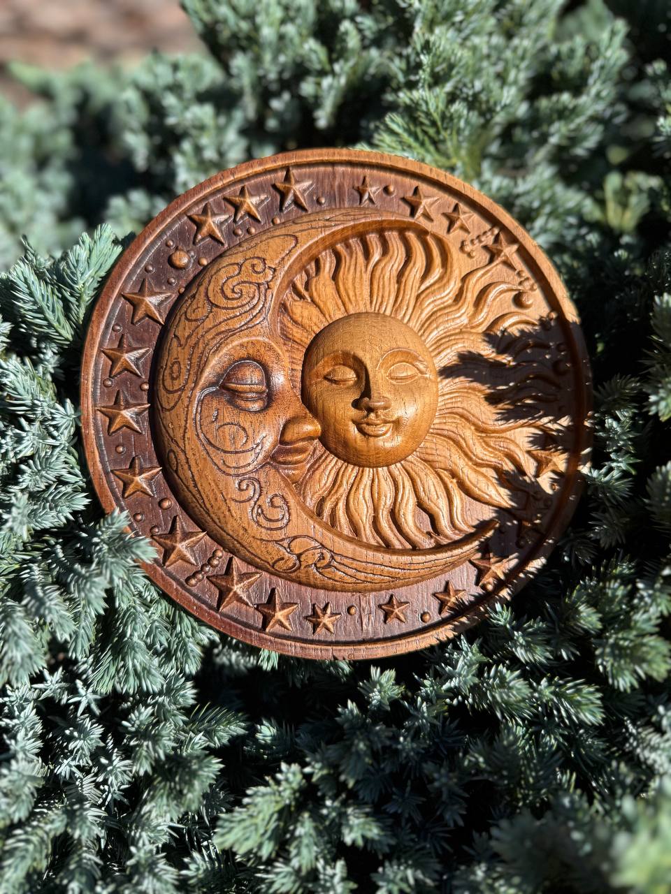 Moon and Sun Wooden Wall Art - Kozak Work Shop