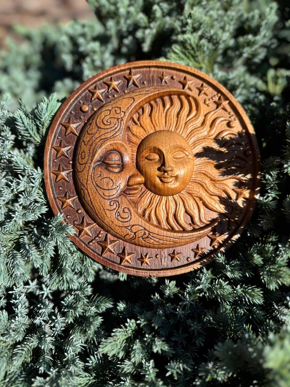Moon and Sun Wooden Wall Art - Kozak Work Shop