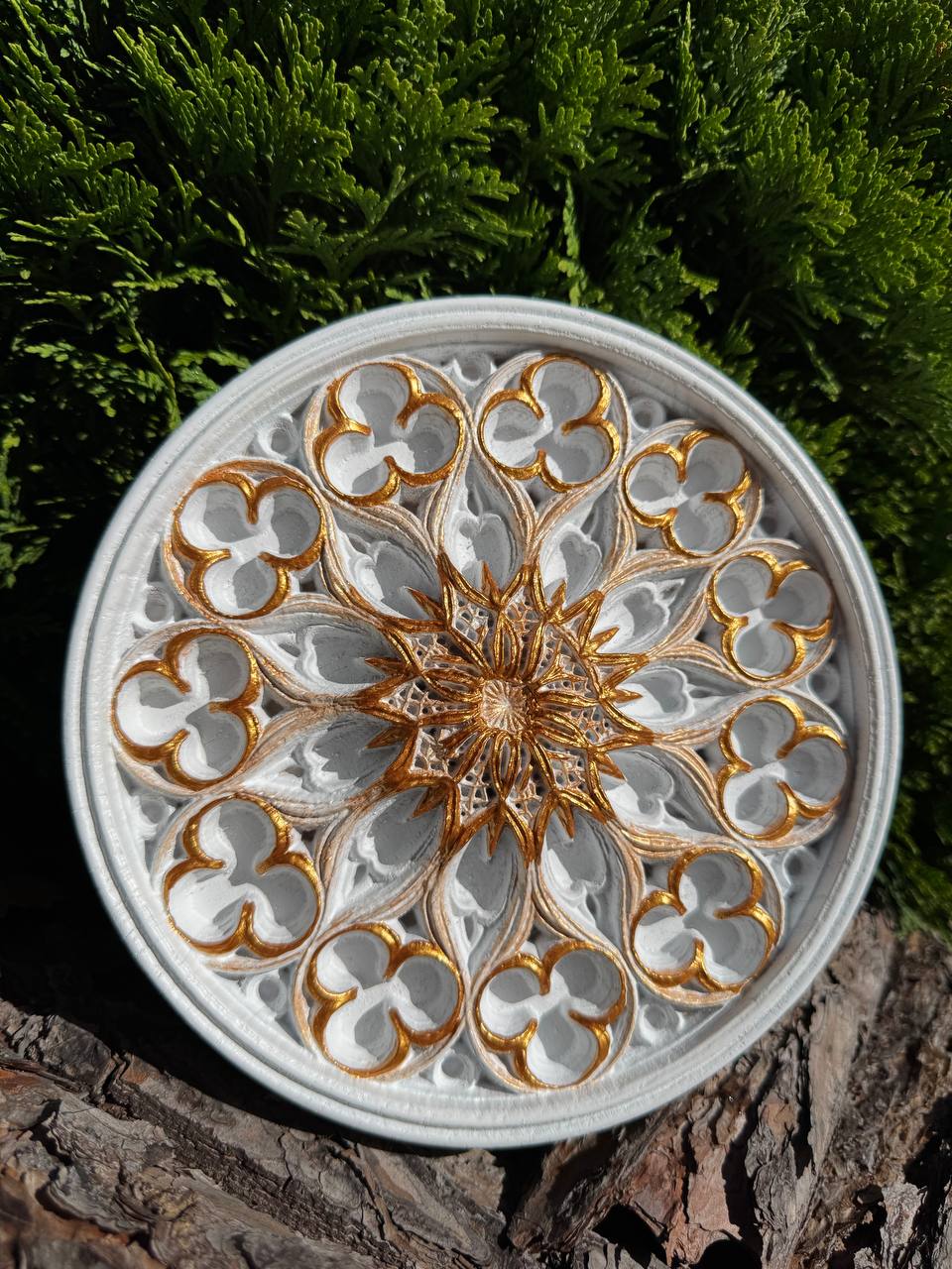 Floral Wood Carving Wall Art - Kozak Work Shop
