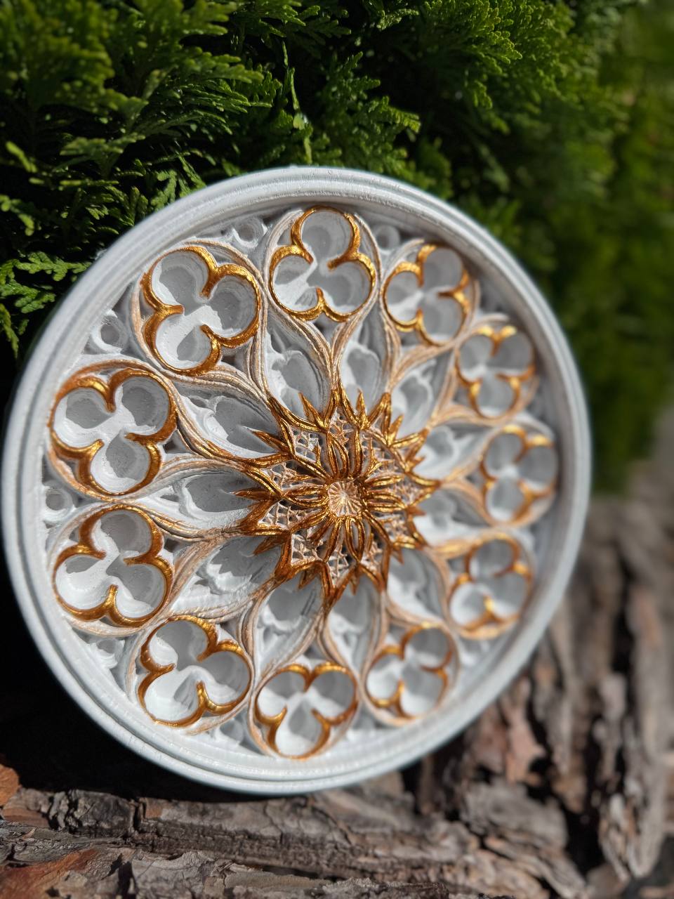 Floral Wood Carving Wall Art - Kozak Work Shop