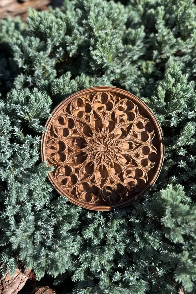 Floral Wood Carving Wall Art - Kozak Work Shop