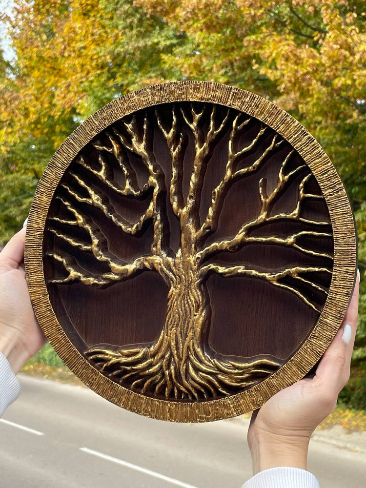 Tree of life Wooden Bas Relief - Kozak Work Shop