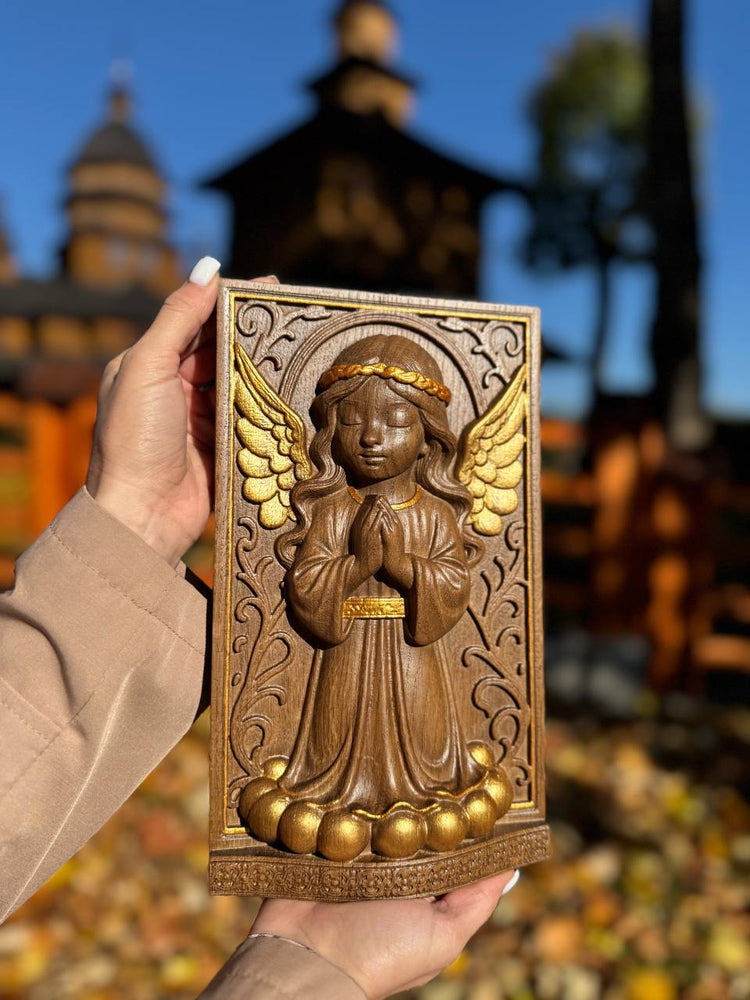 Angel Wooden Carving - Kozak Work Shop