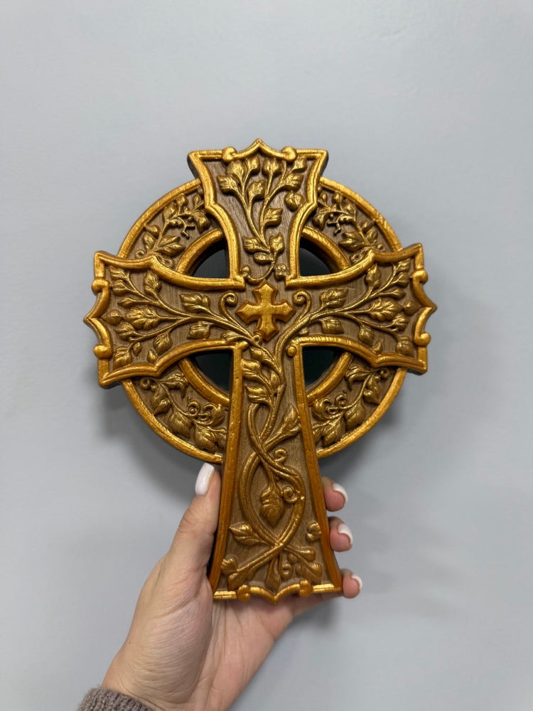 Wooden Cross Tree of Life - Kozak Work Shop