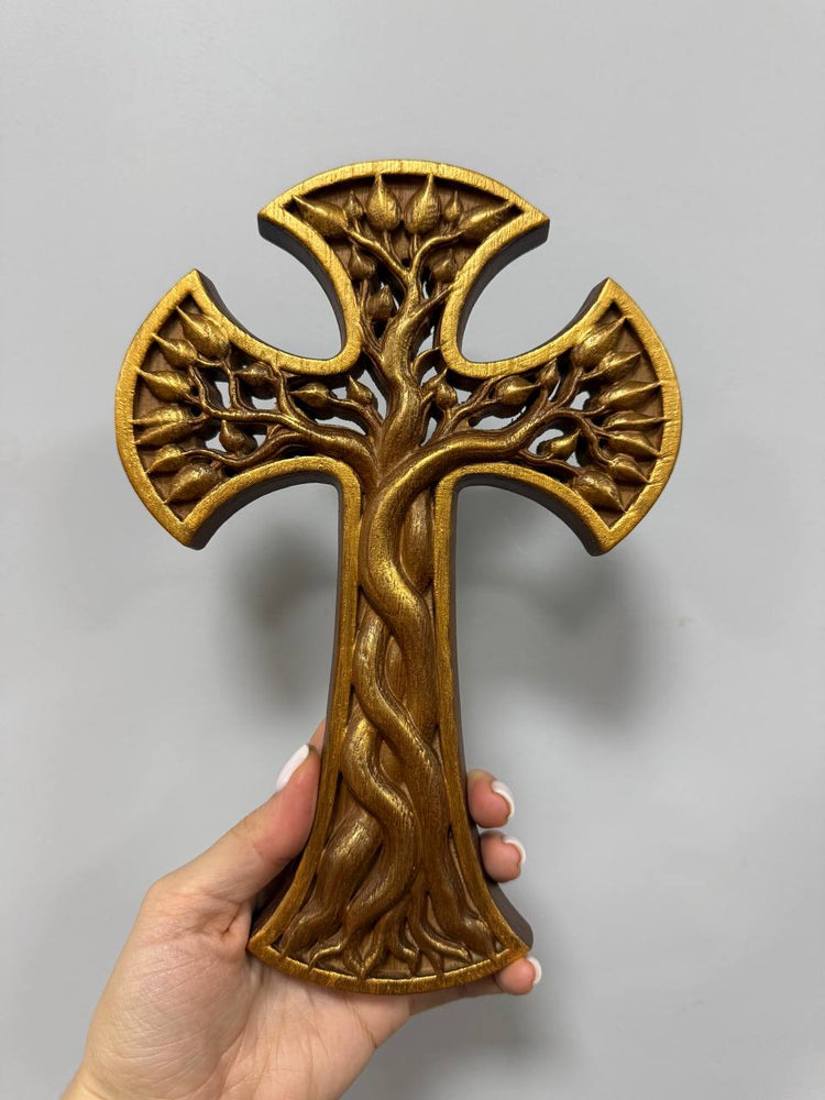 Wall Decor with Tree of Life Cross - Kozak Work Shop