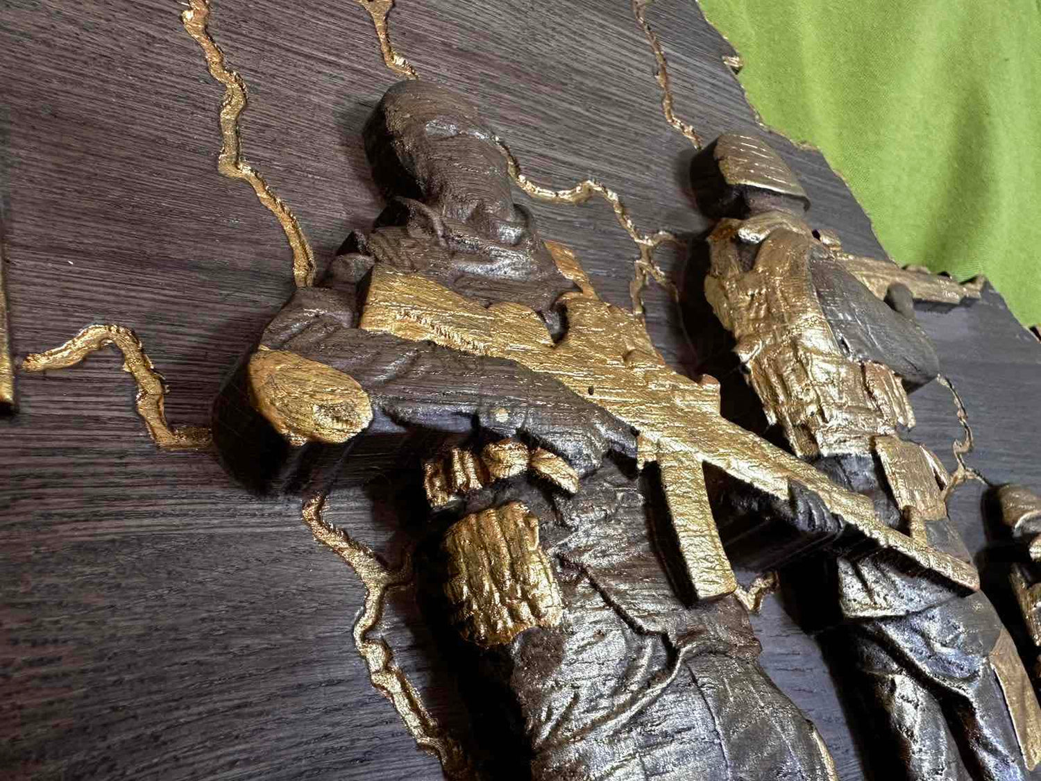 Ukrainian map with Ukrainian solgiers - Kozak Work Shop