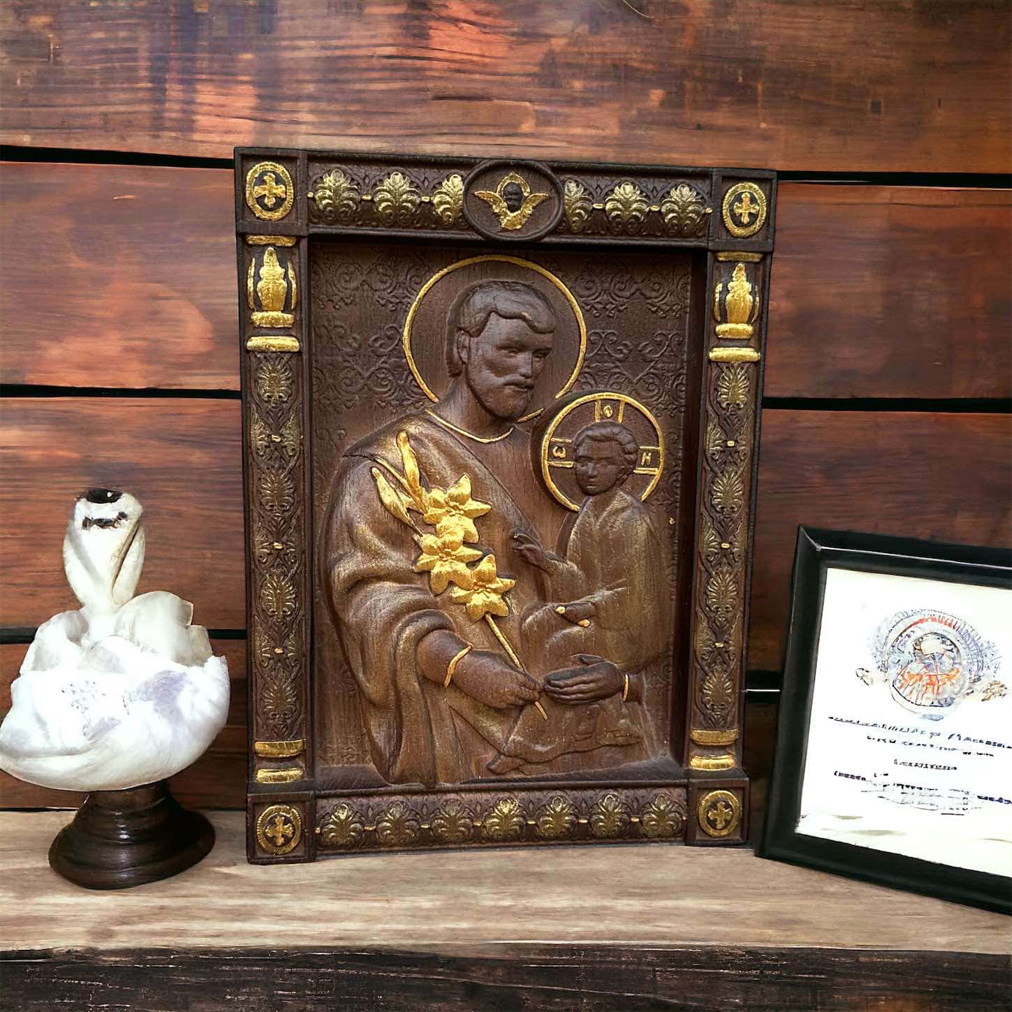 Saint Joseph Wood carving - Kozak Work Shop