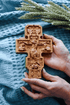 Wall Wooden Carved Catholic Crucifix - Kozak Work Shop