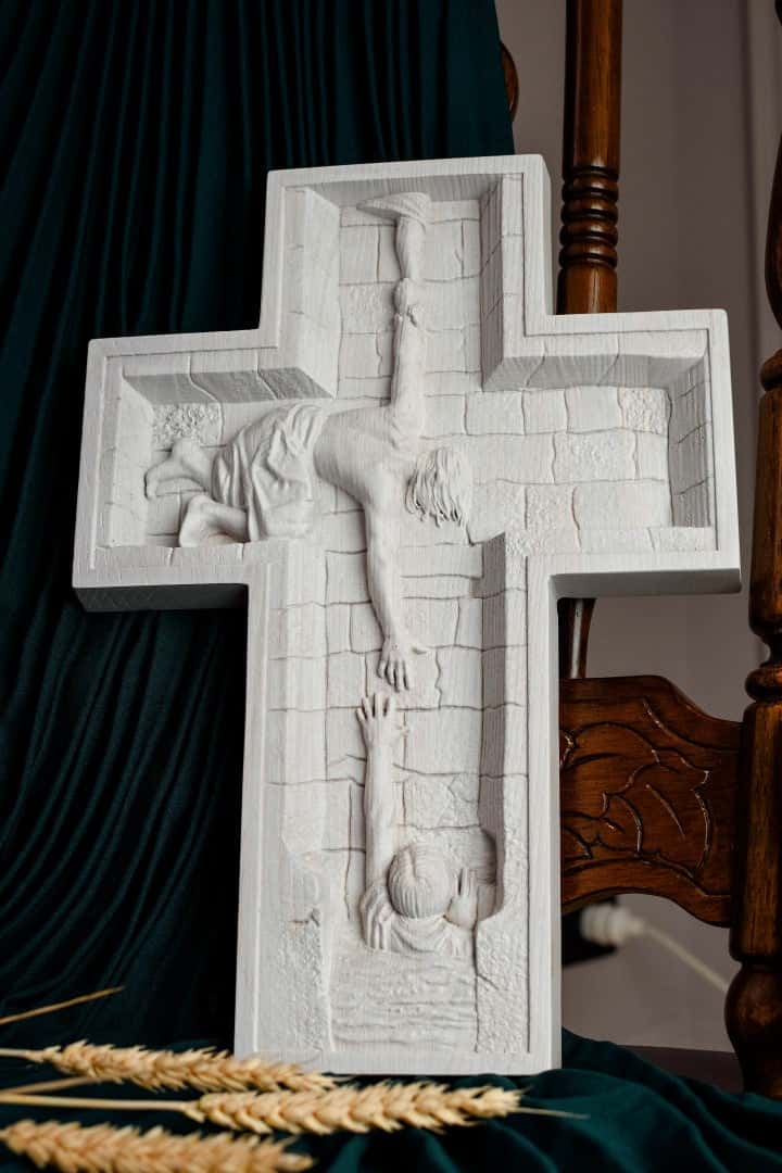 Savior Jesus Wooden Cross - Kozak Work Shop