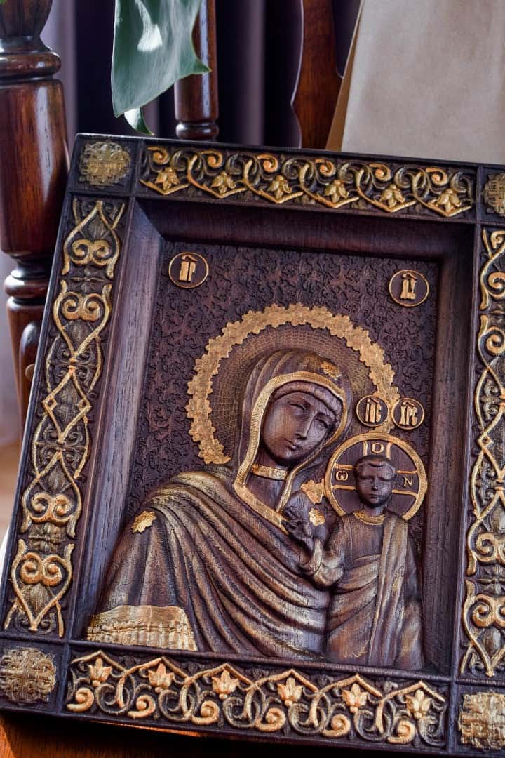 Virgin Mary with Baby Jesus - Kozak Work Shop