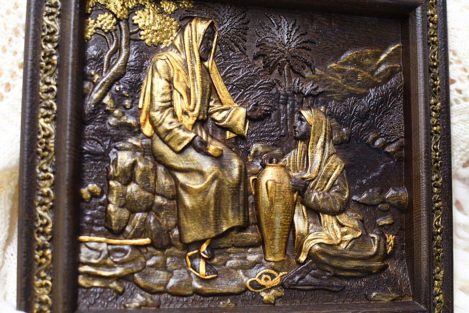 Jesus Testifies to the Samaritan Woman Living Water - Kozak Work Shop