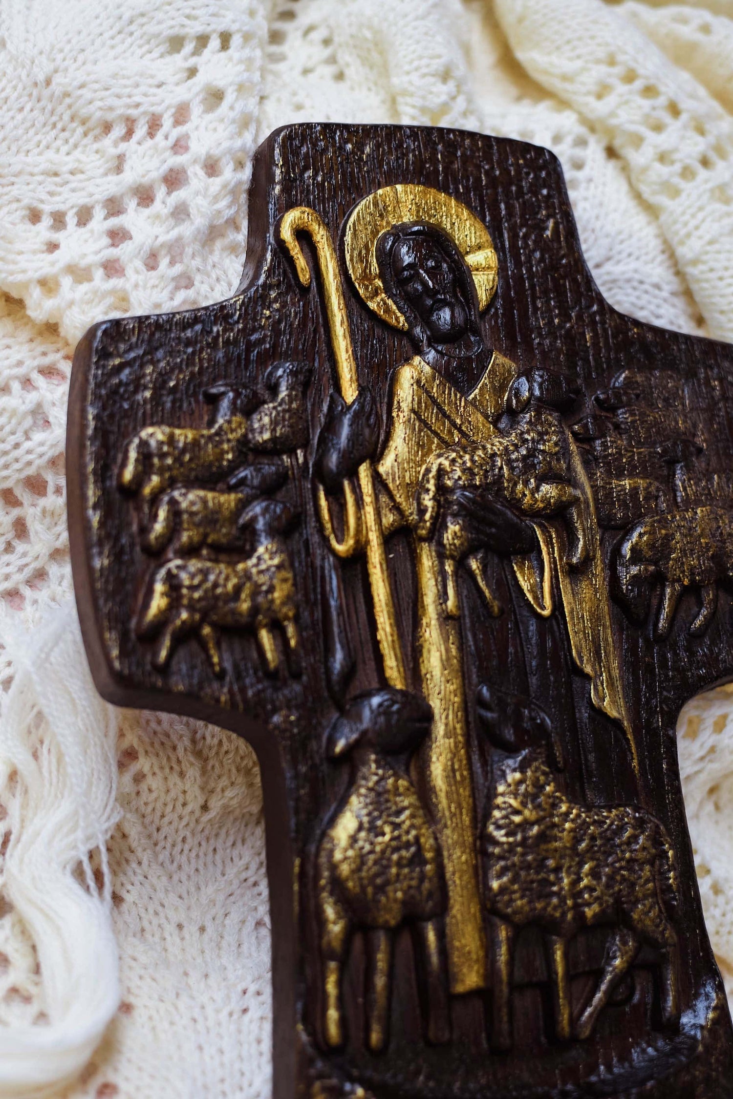 Good Shepherd with sheeps - Kozak Work Shop