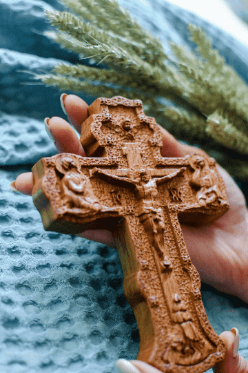 Wall Wooden Carved Jesus Crucifix - Kozak Work Shop