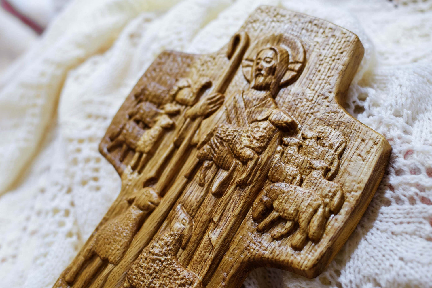 Good Shepherd with sheeps - Kozak Work Shop