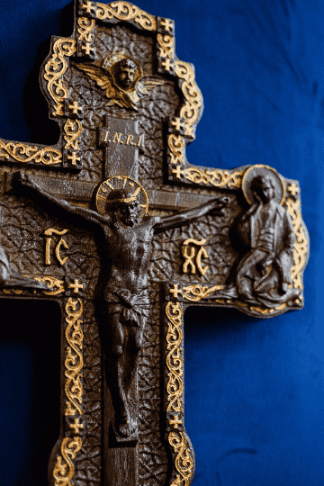 Wall Wooden Carved Jesus Crucifix - Kozak Work Shop