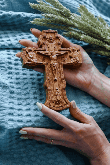 Wall Wooden Carved Jesus Crucifix - Kozak Work Shop