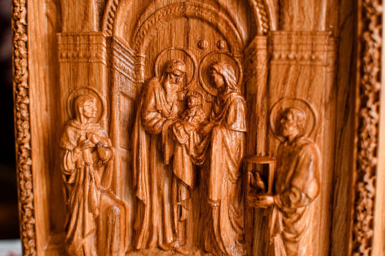 Candlemas Presentation of the Lord Wooden Picture - Kozak Work Shop