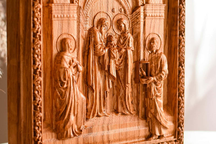 Candlemas Presentation of the Lord Wooden Picture - Kozak Work Shop