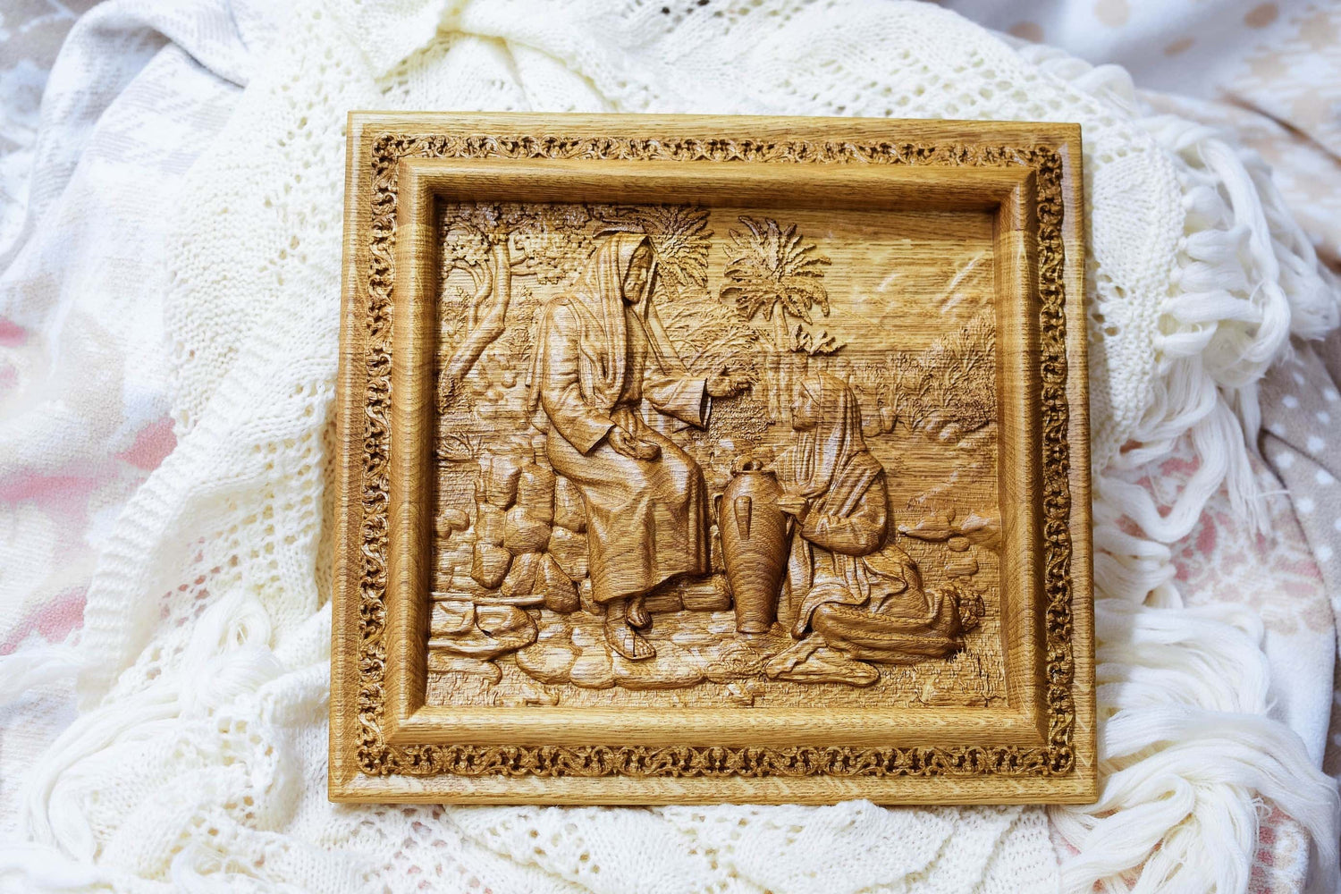 Jesus Testifies to the Samaritan Woman Living Water - Kozak Work Shop