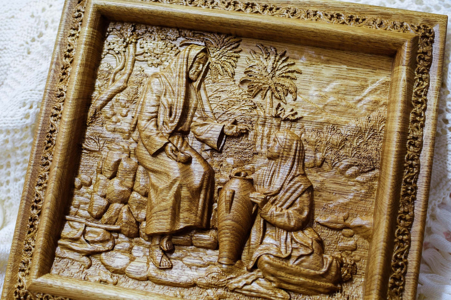 Jesus Testifies to the Samaritan Woman Living Water - Kozak Work Shop