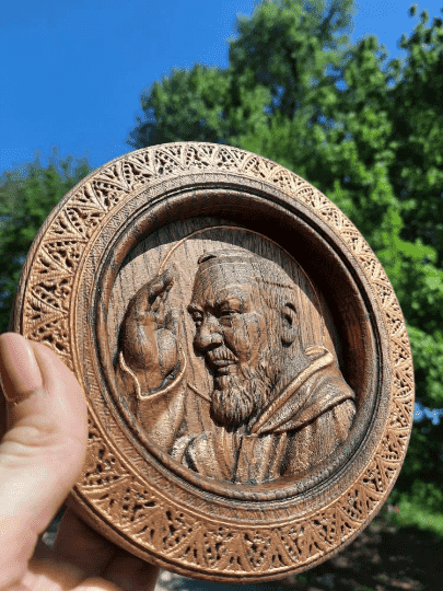 Father Pio Wooden Sculpture - Kozak Work Shop