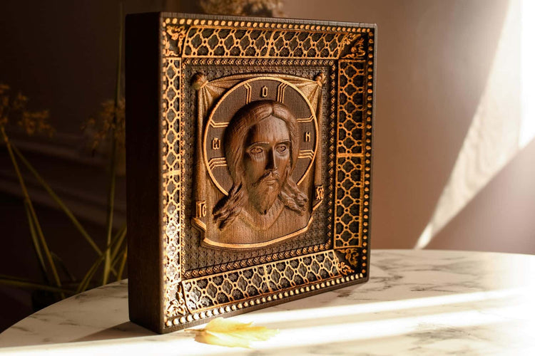 Veil of Veronica Wooden Byzantine Icon - Kozak Work Shop
