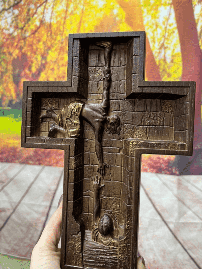 Savior Jesus Wooden Cross - Kozak Work Shop