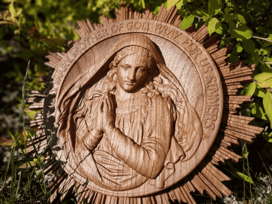 Virgin Mary Mother of God Pray for Us Sinners - Kozak Work Shop